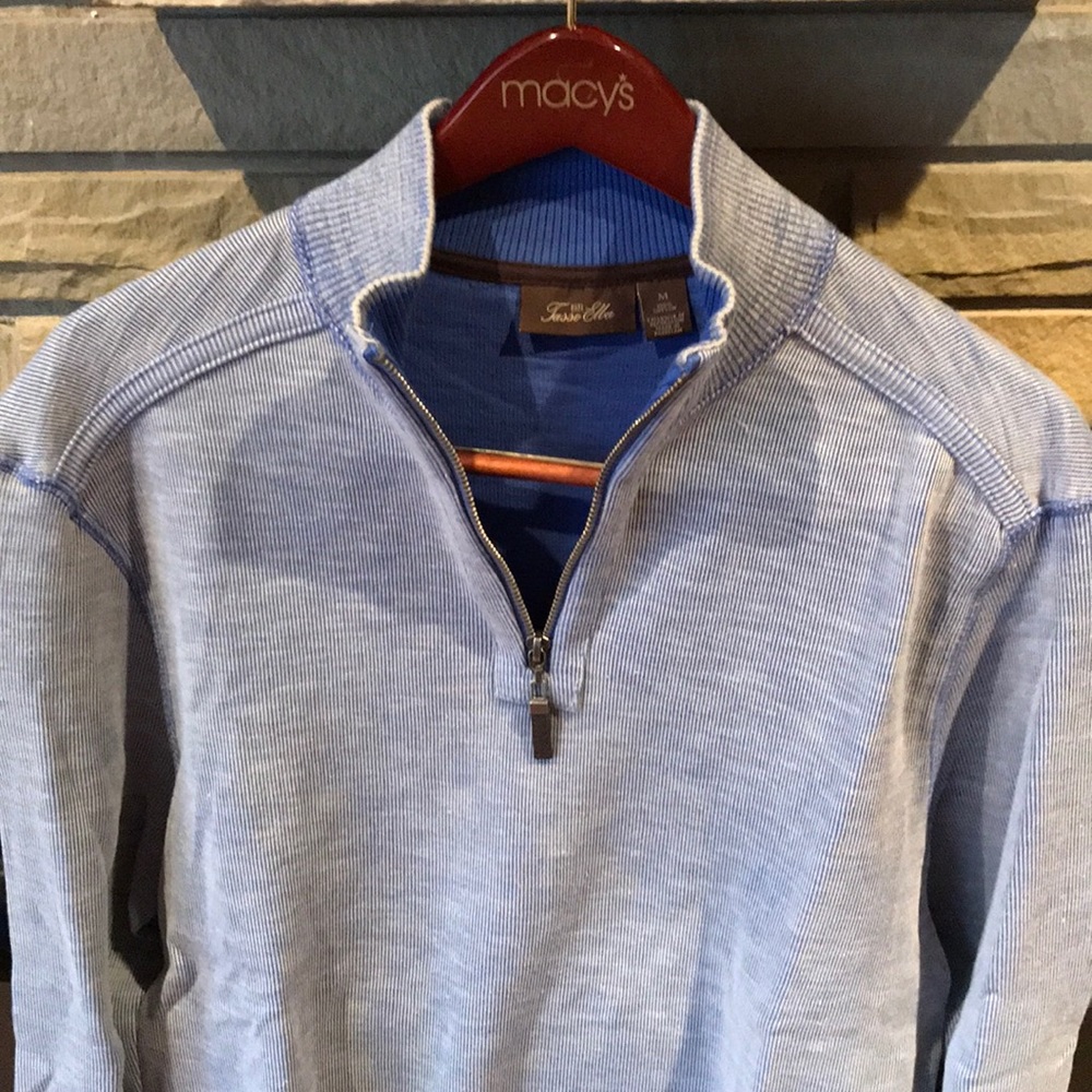 Tasso Elba Light Blue Pullover, Size M NWT